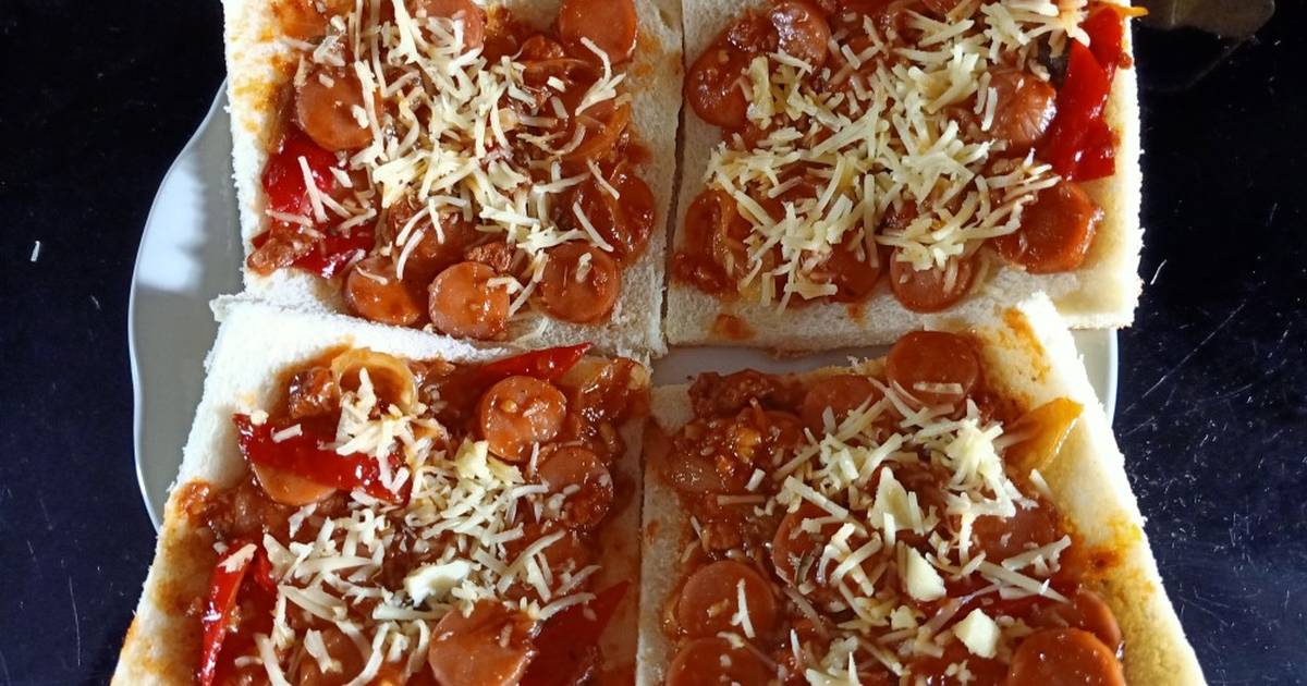 resep roti pizza dari roti tawar telur