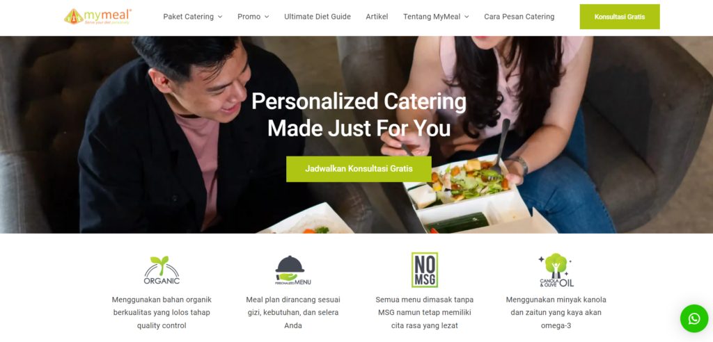 Landing Page Makanan sehat